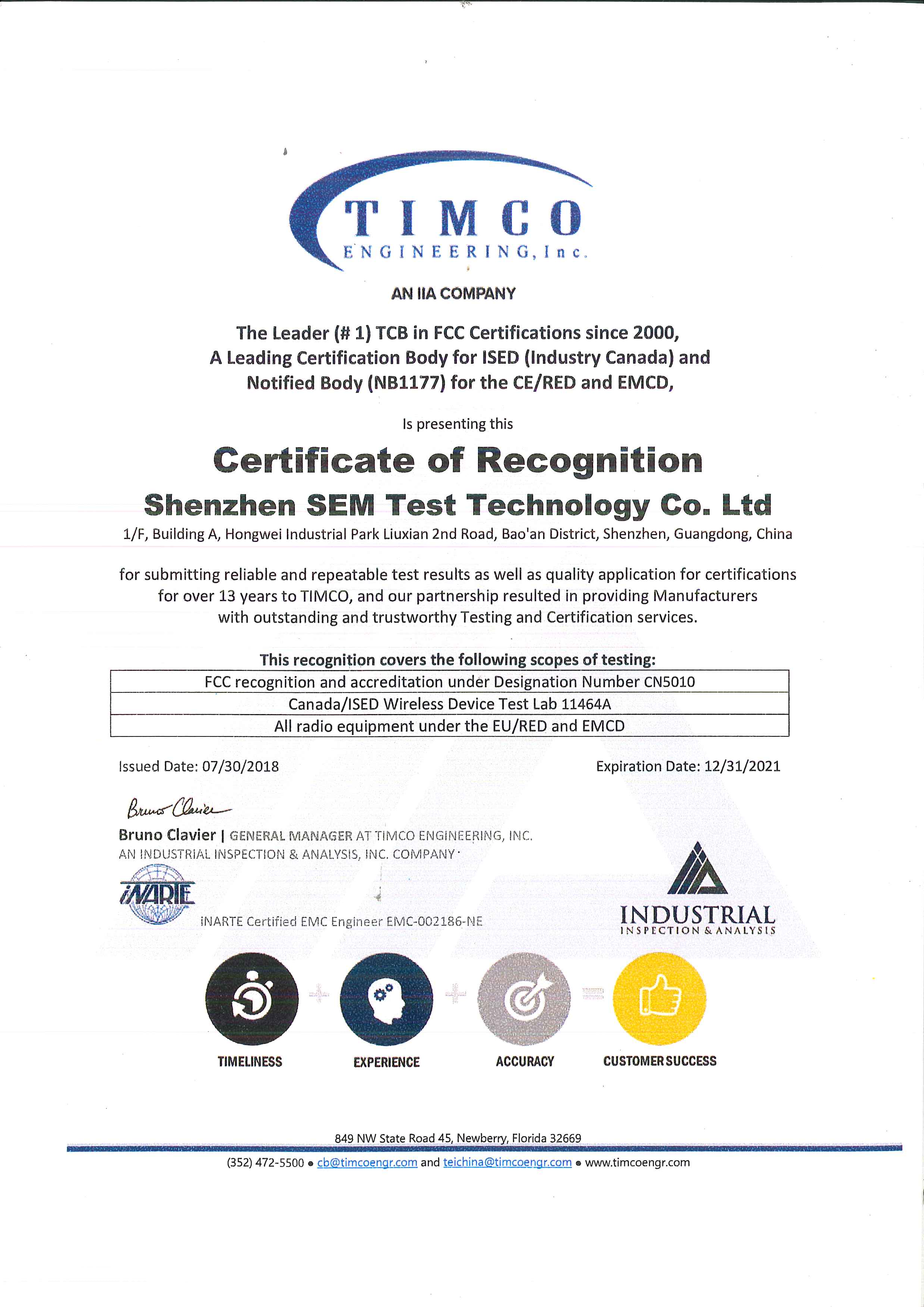 TIMCO Authorized